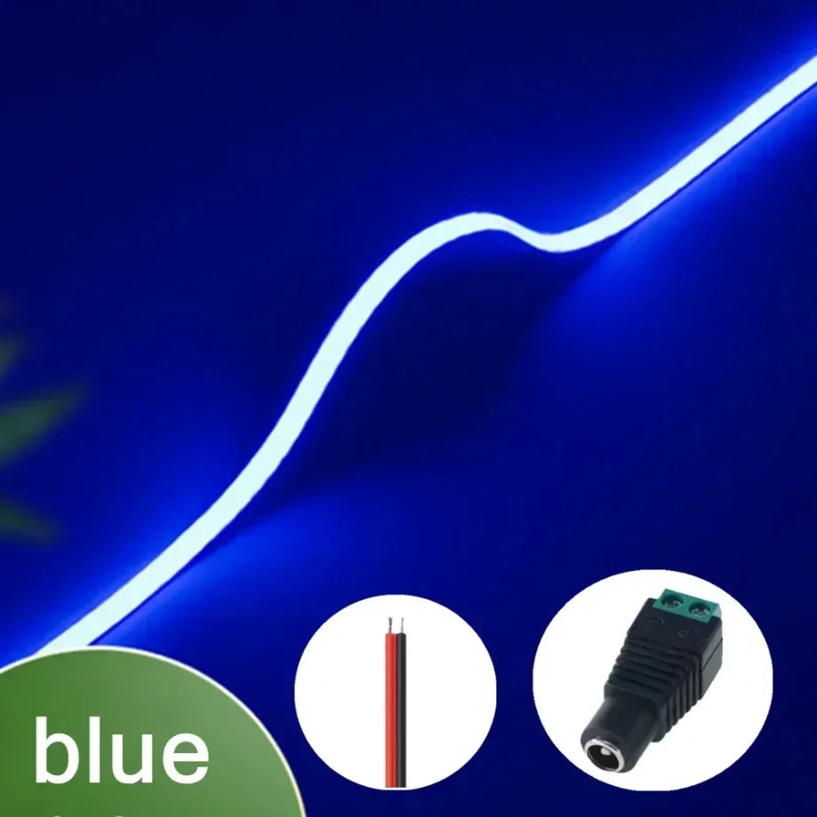 3mm Ultrafine COB LED Strip Light (5m, 400 LEDs/m) - 12V/24V Dimmable Flexible High-Density Tape for TV & Room Accent