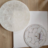 Spanish Alabaster & Marble Ceiling Lamp - All-Copper Round Luxury Light