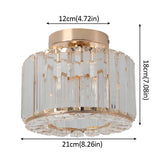 Modern Crystal Ceiling Light Flush Mount Ceiling Chandeliers Lamp LED Bedroom Corridor Entrance Lighting Fixtures E27 Gold Black