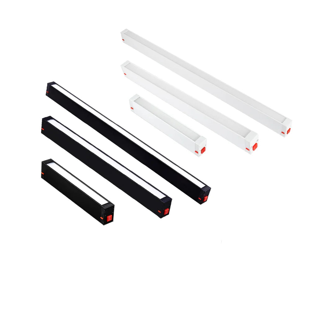 Magnetic Track LED Linear Floodlight (9W COB) - Commercial Rail Ceiling Lamp Fixture for Modern Office, Gallery & Retail