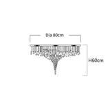 Luxury Large Staircase Led Chandelier Modern Stone Crystal Light Fixture Living Room Long Hallway Lobby Indoor Home Hanging Lamp