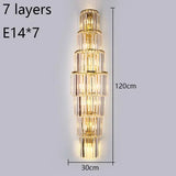 Luxury Hotel Lobby Large Big Crystal Wall Lamp for Club Hall Villa Living Room Bedroom Office Banquet Indoor Lighting Fixtures