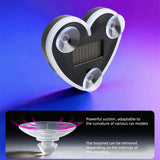 Universal Solar Heart-Shaped RGB LED Car Atmosphere Light - Dynamic Gradient Interior Ambient Decoration Lamp & Vehicle Accessory