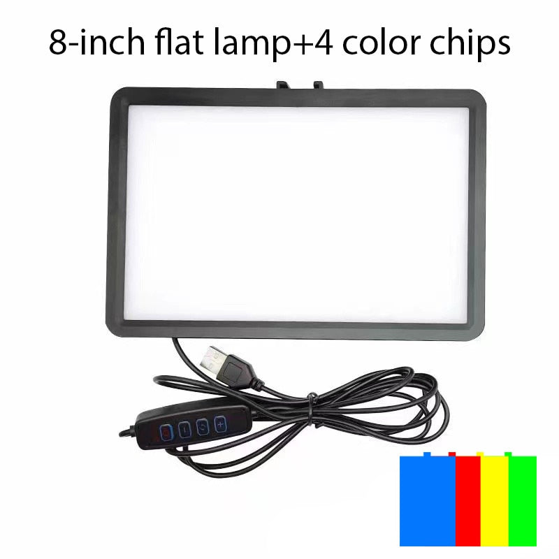 3000K-6000 LED Photography Video Light Panel Lighting Photo Studio Lamp Kit With Tripod Stand RGB Filters For Shoot Live