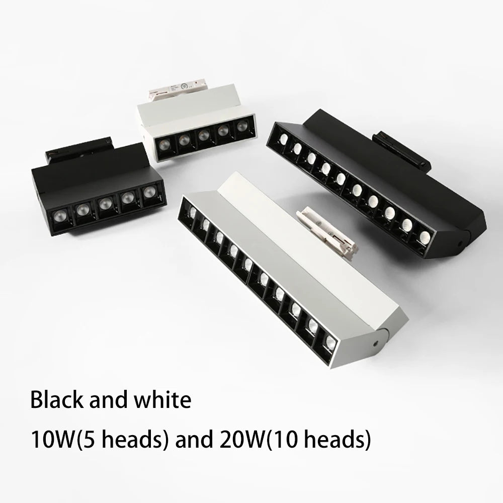 LED Track Light Spotlight Grille Light Surface-mounted Ceiling Light Black White 10W20W Dimmable Commercial Home Indoor Lighting