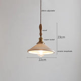 Butterfly Ceramic LED Pendant Lamp Beside Wooden Handle Copper Socket Home Decors Bedroom Dining Living Room Light Hang lamp