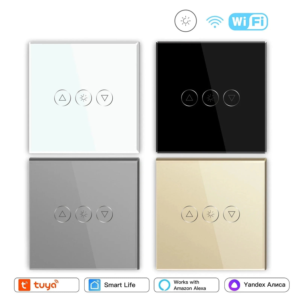 Smart Wall Switch 1Gang 1Way Wifi Dimmer Switch LED Light Switch Tuya Smart Life Alexa Wireless Control Need Neutral Wire