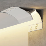 Free Ceiling LED Aluminum Profile Invisible Frameless Gypsum Channel Top Corner Line Lamp Waistline Wall Washer Backlight Light