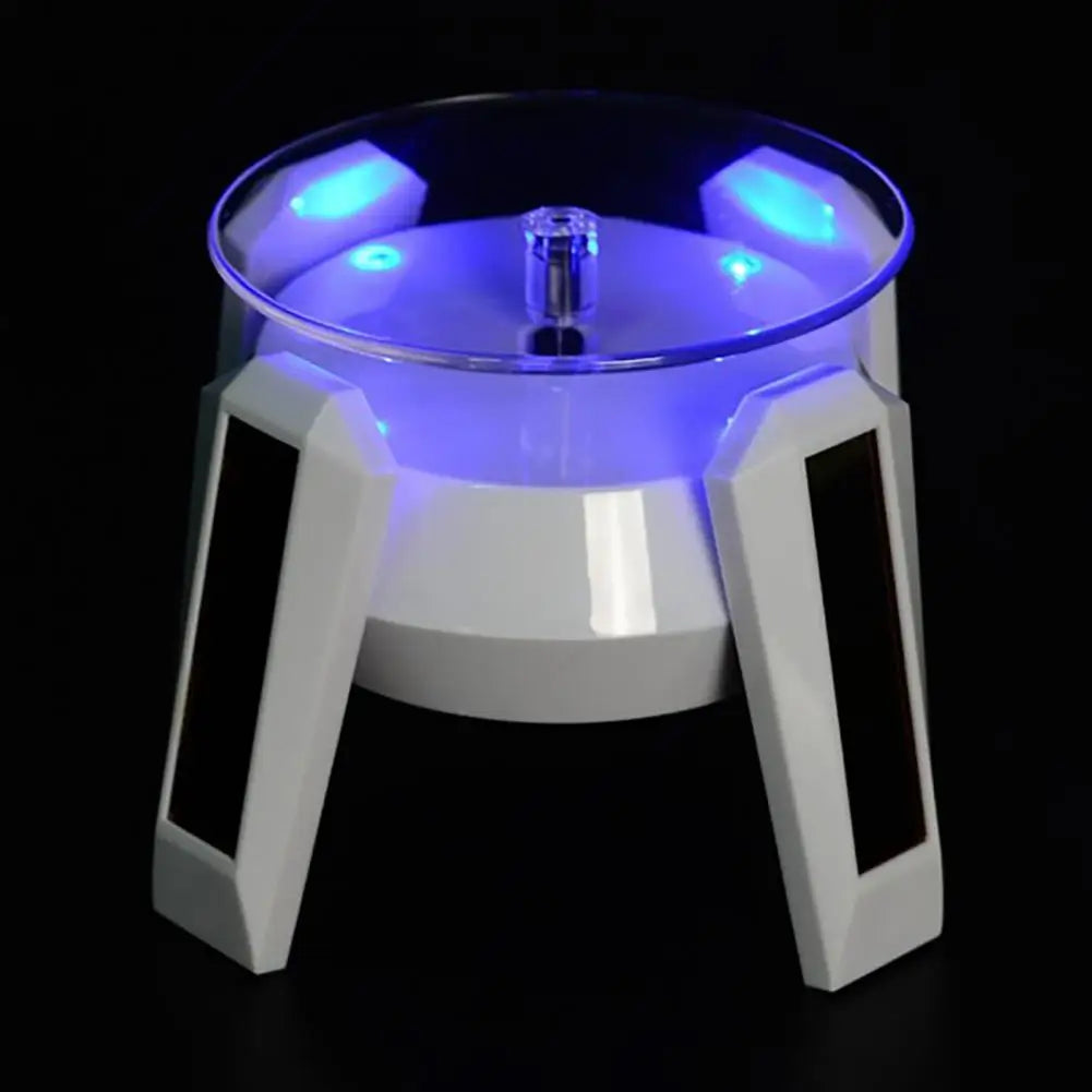 Airship UFO 360-Degree Electric Rotating Display Stand - Solar & Battery Dual-Use Turntable