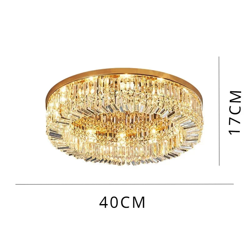 Luxury Crystal Bedroom LED Ceiling Lamp Simple Nordic Restaurant Living Room Kitchen Hotel Chandelier Modern Home Decor Lighting