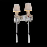 Luxury European Crystal LED Wall Lamp - Retro Decorative Sconce Light Fixture for Villa Living Room, Bedroom Bedside & Dining Room