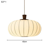 Japanese Wabi-Sabi Silk & Wood LED Pendant Chandelier - Retro Fabric Hanging Ceiling Lamp Fixture for Living Room, Restaurant & Mood Lighting Decor