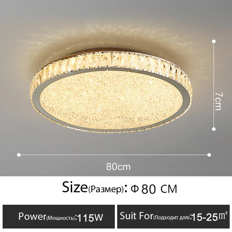 Modern Led Ceiling Lamps Luxury Home Decoration Crystal Lamp Indoor Bedroom Dining Living Room Gold Lusters' Lighting Fixtures