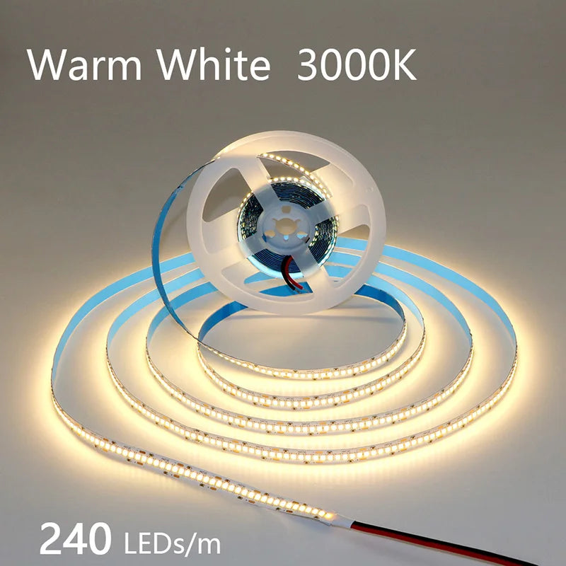 High-Density 2835 LED Strip Light | 5M 300 600 1200 LEDs | DC 12V 24V Tape