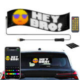 Programmable RGB LED Car Sign - Bluetooth App Scrolling Advertising Display