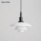 Designer Dish Glass Pendant Lighting Nordic Bedroom Hotel Home Decoration  Fixtures Three-layer White Gold Silver