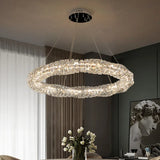 Modern Luxury K9 Crystal Led Dimmable Pendant Lights Living Dining  Room Ring Hanging Lamp Lustre Led Suspend Lamp Decor Fixture