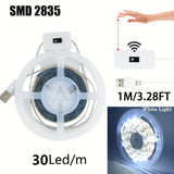 Hand Scan Sensor LED Strip Lights - USB Powered Dimmable Under Cabinet Light