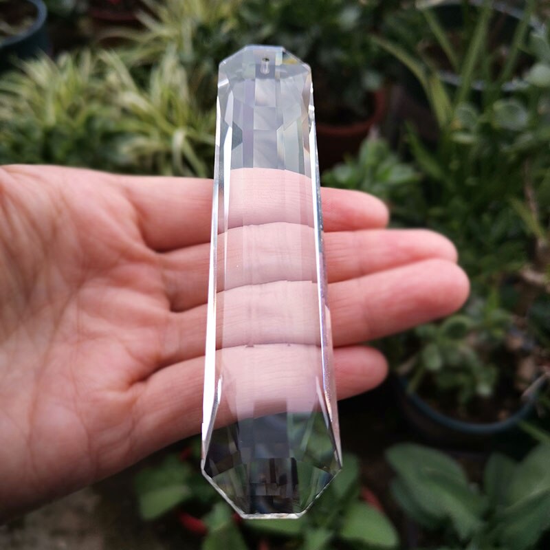 120mm Crystal Suncatcher Clear Hexagon Hanging Chandelier Prism Pendant Home Garden Wedding Decoration Figurine DIY Craft