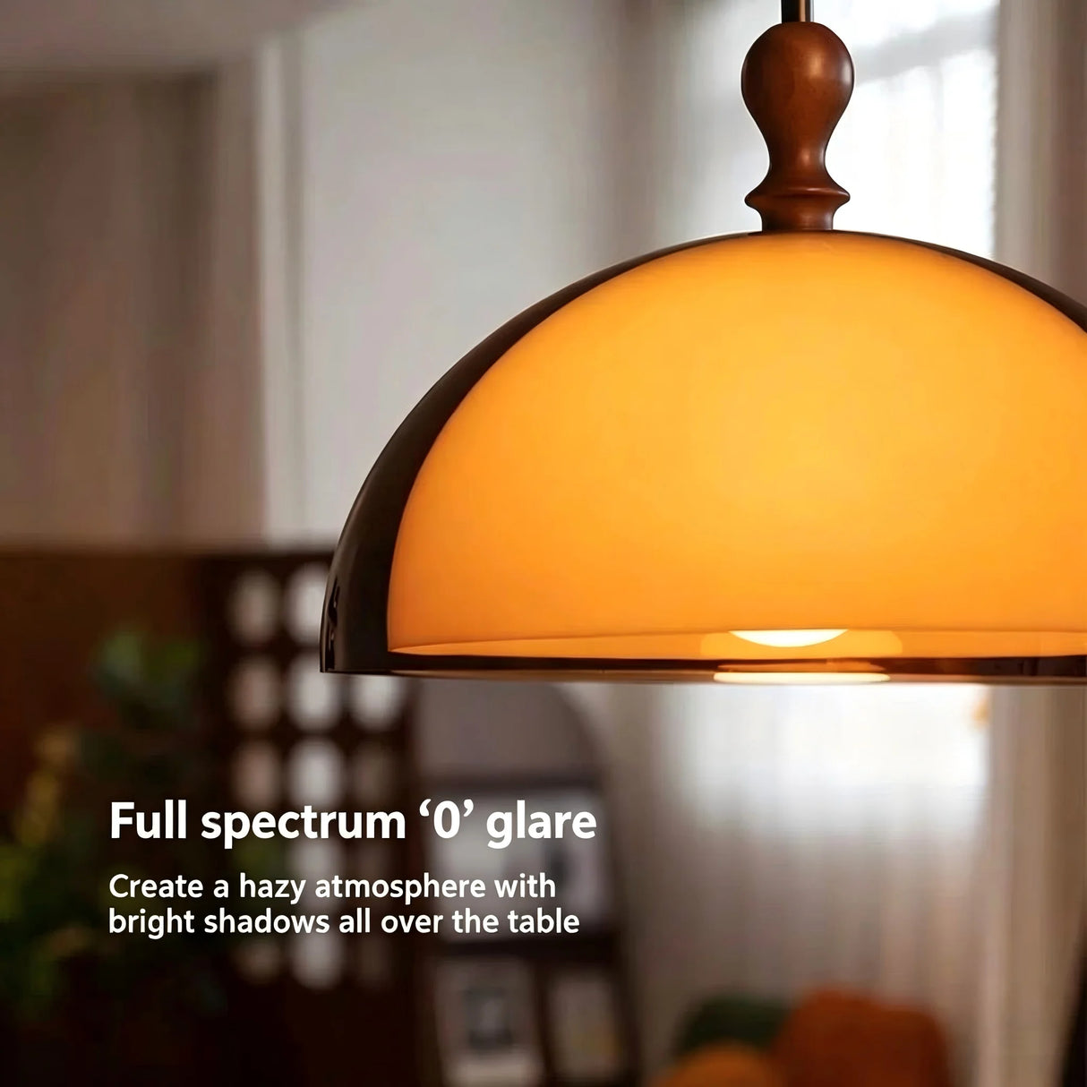 French Vintage Acrylic Lampshade Pendant Light With Dark Wood E27 Bulb For Dining Room Bar Bedroom Wire Adjustable Rocker arm