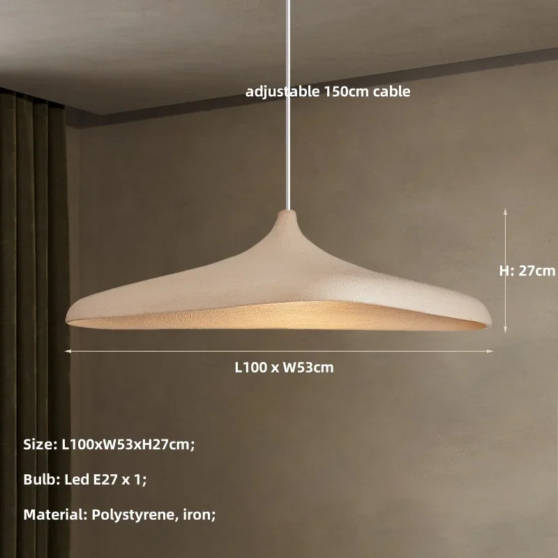 Japanese Wabi-Sabi LED Pendant Light - Organic E27 Ceiling Chandelier