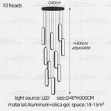 Minimalist Chandelier Nordic Hanging Modern LED Pendant Light Living Room Restaurant Villa Loft Ceiling Staircase Pendant Light