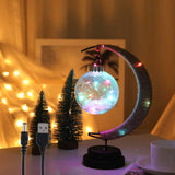 Moon Lamp Night Light with Stand USB/Battery Powered Multicolor Enchanted Lunar Bedside Lamp Moon wishing ball lamp Ramadan 2023