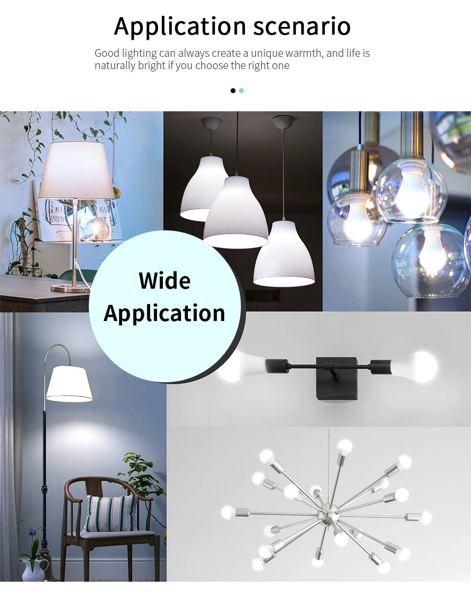 110V LED Bulb Lamps B22 E27 E14 9/12/15 Multiple Watts and Multiple Quantity Selection LED Light Bulb