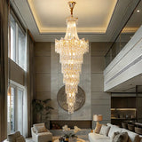 Staircase Long Chandelier Duplex Crystal Chandelier Light Luxury Villa Living Room And Lobby Light Lustre Ceiling Chandelier ﻿