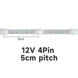 Ktrlight 12V 4pin WS2811 Data/GND/Return Black and transparent addressable Christmas Lights Addressable WS2812B RGBIC Seed Pixel