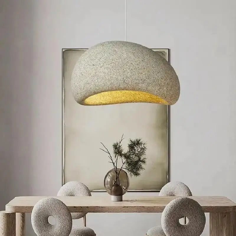 2026 Wabi-Sabi Pendant Lamp - Organic Textured Hanging Light for Dining Table