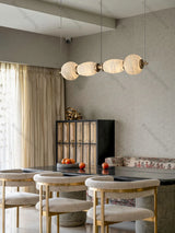 Marble Life Black Gold Hardware LED Dimmable Chandelier Lighting Alabaster Suspension Luminaire Lampen For Dinning Room
