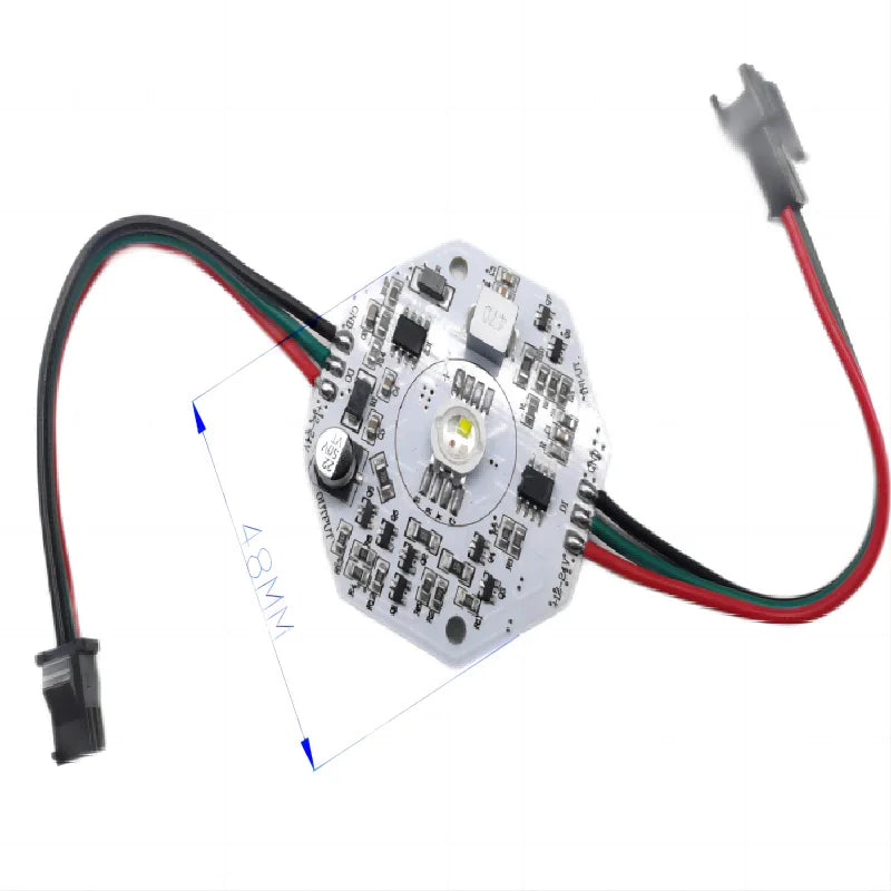 WS2811 High Power 3W/4W RGB & RGBW LED Pixel Module (DC12V) - Addressable Full-Color Driver Engine for Flood Lights