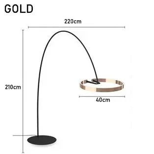 Modern Ring Design Floor Lamp Dimmable for Living Room Coffee Tables Bedroom Sofa Office Standing Home Decor Lighting Fixture