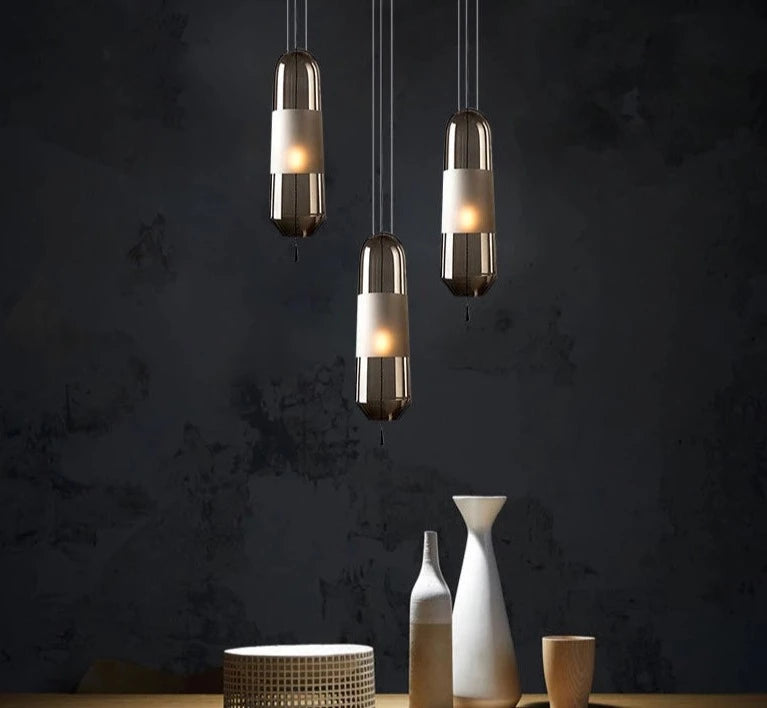 Modern Glass Pendant Lights Hanging Lamp for Dining Room Bedroom Led Light Fixtures Nordic Loft Industrial Home Decors Luminarias
