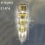 Luxury Crystal LED Wall Lamp - Sconce Light Fixture for Villa, Club, Banquet Hall, Living Room Background & Corridor