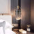 LED Glass pendant lamp Nordic creative model room hotel bedside lamp restaurant bar personalized bucket chandelier