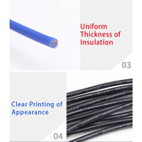 1/10M 14/16/18/20/22/24/26/28/30AWG UL3239 3KV Silicone Wire Insulated Tinned Copper  Electrical Cable 3000V