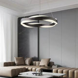 2025 Modern Luxury LED Pendent Lamp For Living Room Bedroom Dining Room Kitchen Hanging Light Round Ring Art Chandelier Lighting