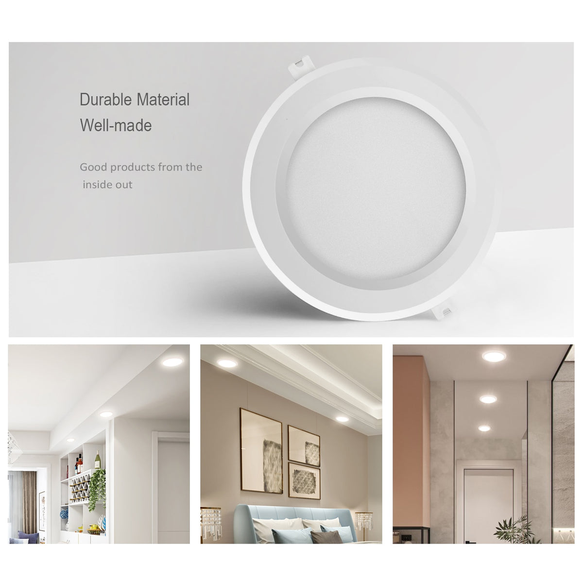 LED Downlight 110V 220V Ceiling Light 17W 20W 24W Recessed Led Down light Round Panel Light Spotlight Indoor Lighting