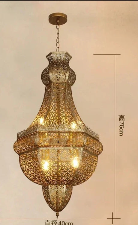 Southeast Asia Moroccan Retro Vintage Industrial Wall Lamp LED E27 Gold Luster's Iron Art Decorative Wall Mounted Restaurant Store