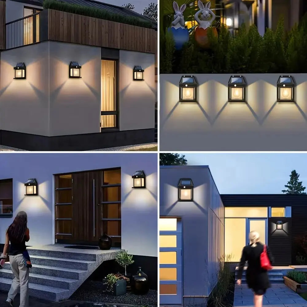 Solar Outdoor Wall Light - Waterproof LED Energy Lamp for Garden & Fence