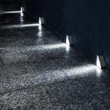 Solar LED Step Lights Outdoor Stair Lamps - Waterproof Triangle Landscape Light