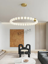 Modern All Copper LED Chandelier Ligthing Lustre Living Dining Room kitchen Art Decor Pendant Lights Indoor Hanging Lamp Fixture
