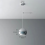 Nordic Plating Sliver Globe Ball Mirror Pendant Lights E27 Iron Hanging Lamp luxury Silver Brass Art Kitchen Hotel Pendant Lamp