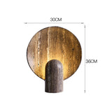 Luxury Nordic LED Desk Lamp | Dark Travertine Style Resin Light for Home Decor