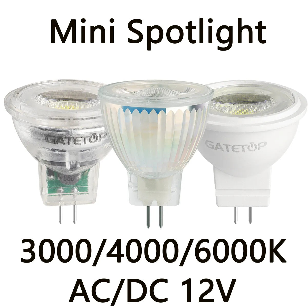 LED Mini spotlight 4-20PCS MR11 GU4.0 Low voltage AC/DC 12V 3W 3000K/4000K/6000K super light suitable for kitchen and study