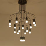 Modern Salon Chandelier Kitchen Living Dining Room Lobby Hall Stair Wireflow Hanging Lamp Loft Nordic Deco Pendant Light Lustre