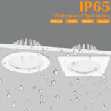 IP65 Waterproof Downlight Spotlights Anti-glare LED Ceiling Recessed Spot Light Anti-glare Kitchen Bathroom Shower Room Lighting
