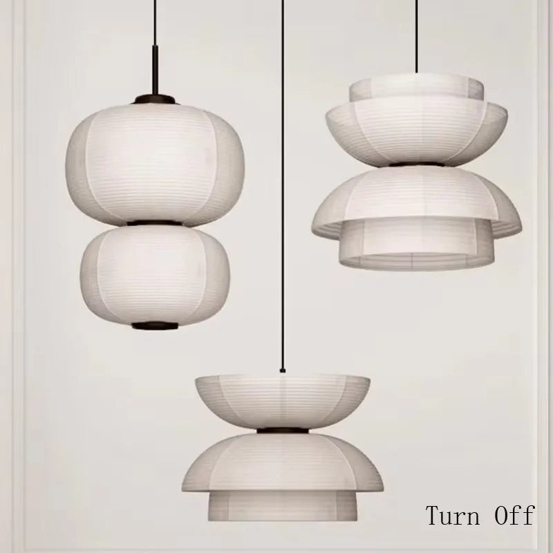 Creative Noguchi Lamp Japanese Pendant Lights Vintage Fabric Lantern Wabi Sabi Lights For Living Room Home Dining Room Lighting